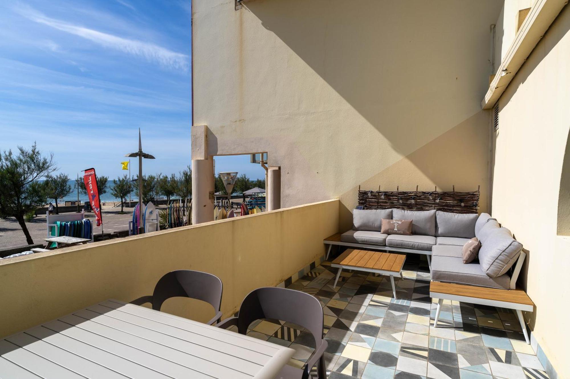 La Dune D'Or - Vue Mer, Studio Face A La Plage Avec Terrasse Soorts-Hossegor Luaran gambar