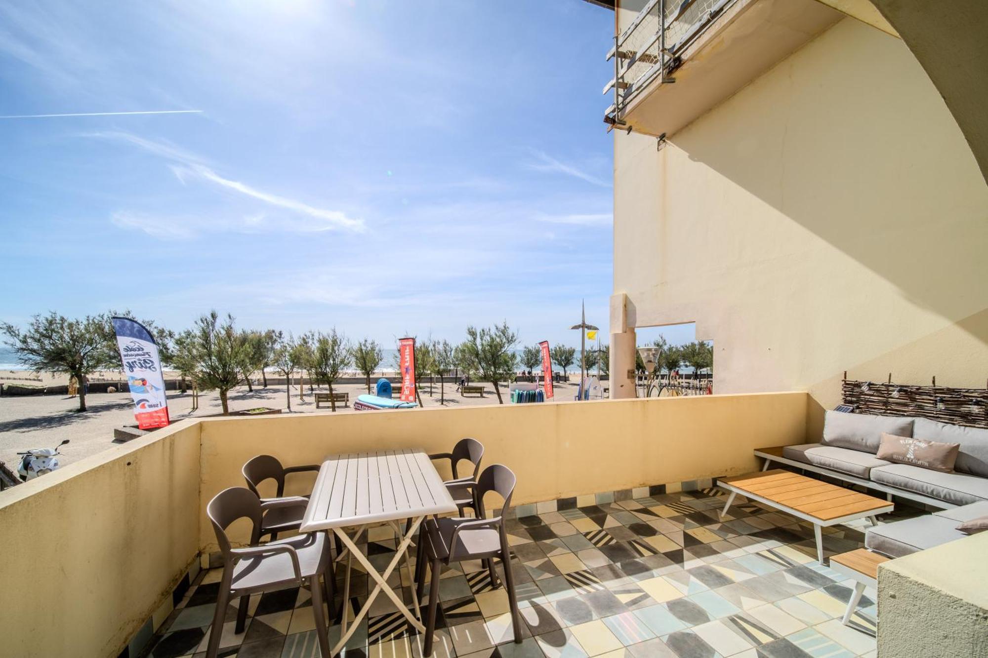 La Dune D'Or - Vue Mer, Studio Face A La Plage Avec Terrasse Soorts-Hossegor Luaran gambar