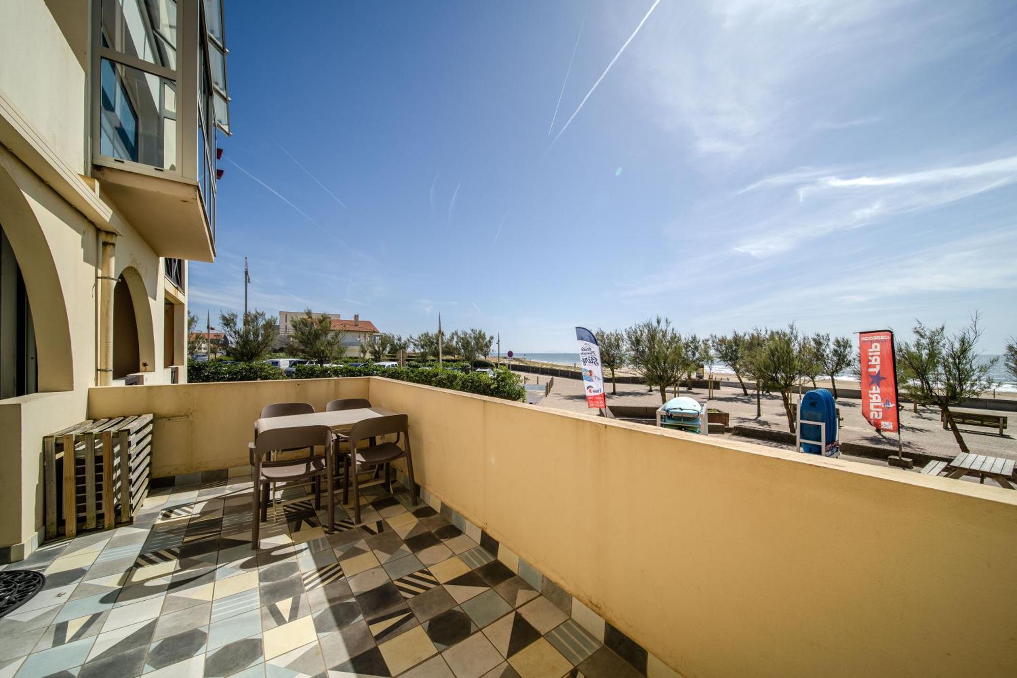 La Dune D'Or - Vue Mer, Studio Face A La Plage Avec Terrasse Soorts-Hossegor Luaran gambar